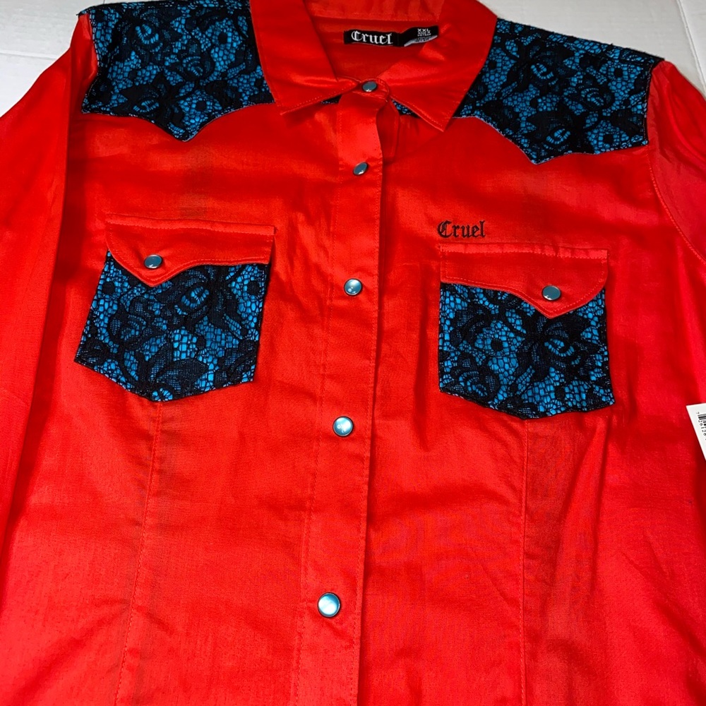 Cruel Girl Arena Fit Women’s Western Shirt NEW!!